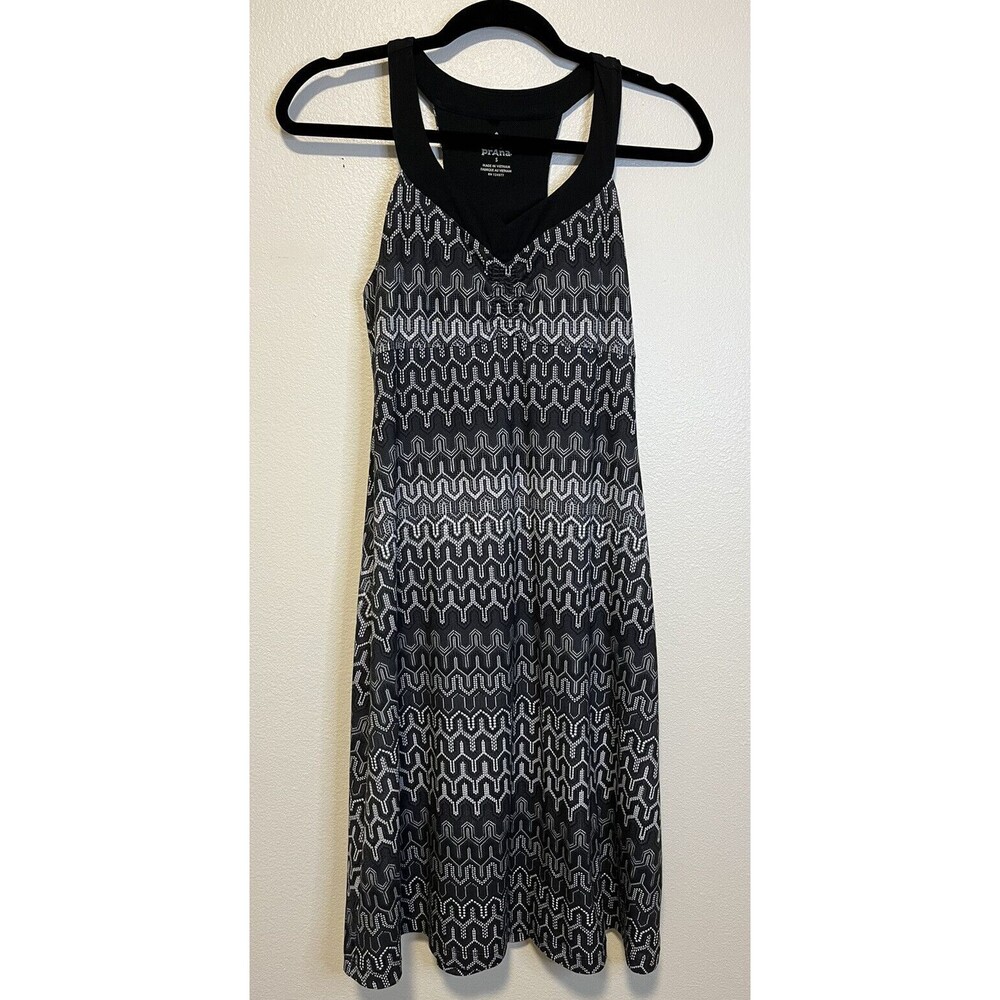 Prana Shauna Dress Size Small Black Geometric Design Athleisure Outdoors Beach
